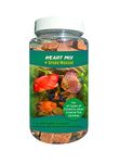 V aquaria Heart Mix + Green Mussel Freeze Dry 50gms - High Protein Fish Food with Anti-Inflammatory Properties. Suitable for Discus, Cichlids & Other Tropical Fish (Dry)