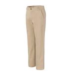 Bienzoe Girl's Cotton Stretchy Slim Adjustable Waist School Uniform Pants - khaki - 7