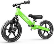 SEREED Toddler Balance Bike 2 Year Old, No Pedal Kids Toy Bike for 2-5 Years Old, Tool-Free Adjustment, Gift for 2-3 Boys Girls, Customize Plate with 3pcs Stickers (Green)