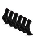 DANISH ENDURANCE Merino Wool Socks Mens, Moisture Wicking Dress Socks, Breathable Mens Socks, Black Socks, 3 Pack, Black, 6-8