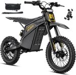 Heybike Villain Dirt Bike for Teens, Black Dirtbike with Full Suspension