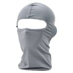 SUNLAND Balaclava Face Mask Ski Mask Neck Gaiter Summer Motorcycle Face Scarf Cycling Elastic Bandana UV Protector for Outdoor Sports Light Grey