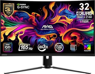 MSI MAG 321CUP 315 Inch UHD Curved Gaming Monitor - 1500R 3840 x 2160 VA Panel, 160Hz - 1ms, Adaptive-Sync - DP 14a, USB Type-C (DP alt, w- 15W PD), HDMI 21 CEC