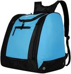 StorForge 50L Boot Bag,Ski Boots(Size 14) and Snowboard Boots Bag,Waterproof Snowboarding Travel Luggage,Hidden mesh pockets for helmet,Excellent for Store all ski gears (blue)