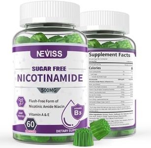 Vitamin B3 Nicotinamide 500mg Gummies, Nicotinic Amide Niacin Supplement Flush-Free Niacinamide Helps Skin Cell Health, Energy Levels, Anti-Aging, Anti-Oxidation, Non-GMO, Gluten Free, 120 Gummies