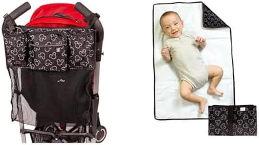 J.L. Childress Disney Baby Stroller Organizer with Changing Pad - Mickey Mouse Black