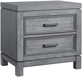 Soho Baby 40022520 Manchester Premium Soft Closing 2-Drawer Nightstand, Wire Brush Rustic Gray Finish