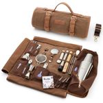 Barillio Bartender Bag Travel Bartender Kit Bag with Bar Tools | Professional 17-Piece Bar Tool Set with Portable Waxed Canvas Bag Including Shoulder Strap for Easy Carry | Travel Cocktail Set……