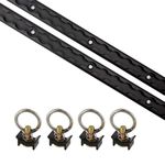 US Cargo Control L Track Tie Down System, includes (2) 4 Foot Black Anodized Aluminum L-Track and (4) Black Single Stud O-Ring Fittings, Versatile Trailer Tie Down System for Trailers and Truck Beds