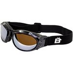 Birdz Eyewear Eagle Motorcycle Goggles (Black Frame/Mirrored Brown Lens)