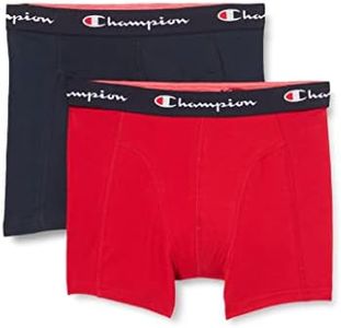 Champion Core x2 Boxer Aderenti, Uomo, Blu (Marino)/Rosso, L