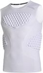 COOLOMG Mens Padded Compression Shi