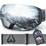 WildHorn Outfitters Roca Ski Goggles & Snowboard Goggles- Premium Snow Goggles for Men, Women and Kids. Features Quick Change Magnetic Lens System with Integrated Clip Lock.