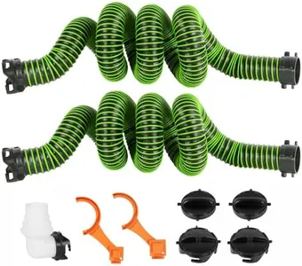 OUTPRIZE 20FT RV Sewer Hose, Extreme Heavy Duty TPE Material for Abrasion Resistance and Crush Protection, Camper Sewer Hose Kit with Pre-Attached Bayonet Fittings, 4-in-1 Adapter Elbow and Wrench