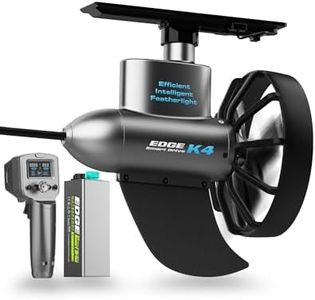 Tedgix K4 Electric Outboard Motor Palm-Sized Max 20lb Thrust 6MPH Spd,190Wh B2 Battery for 2.5h RT,Steerable Kayak Motor with Intelligent Remote,400W Electric Fin Motorized Kayak/SUP/Inflatable Boat