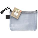 eco-eco Mini 95% Recycled Super Strong Bag, Waterproof Mesh Tuff Bag, Reinforced, Black/Clear Zip Closure eco036