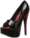 Ellie Shoes Women's 652-Bonnie Platform Pump, Black/Red, 7