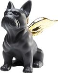 Kare Design Deco Figure Sitting Angel Dog, Gold/Black