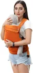 ·NEST BLANCHE· Baby Carrier for Newborn to Toddler, Cozy Baby Wrap Carrier 7-35 lbs, Ergonomic Backpack Design, Front and Back Facing Options, Orange