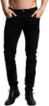 ZLZ Jeans Pants Slim Fit, Younger-Looking Fashionable Colorful Comfy Stretch Jeans Pants for Men, Skinny Jeans Stretch Fit …, Black, 34 Regular