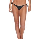 Body Glove Women's Smoothies Brasilia Solid Tie Side Cheeky Bikini, Smoothies Black, Medium