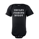 Apericots Uncle’s Fishing Buddy Short Sleeve Baby Bodysuit