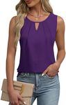 Blooming Jelly Womens Summer Tank Top Sleeveless Business Casual Top Basic Spring Work Blouse 2024 (XL, Purple)