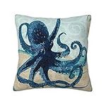 Square Pillowcase Magic Octoplus Ocean Blue Cushion Case Fashion Pillow Cover Abstract Cushion Cover 45X45Cm For Sofa Chair Bedroom Car Decor