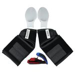 Happystep 3-in-1 Bunion Kit, 1 Pair Splints +1 Pair Toe Separators + Elastic Strap for Hallux Valgus, Bunion Pain Relief, Toe Alignment, for Men, Women Washable (Medium: Women 7-10/Men 6-8)