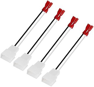 IMMK 4 Pack 72-8104 Speakers Harness Adapter for Toyota Subaru Mitsubishi Speaker Wire Connectors Plug Compatible with RAV4 Tacoma Tundra Camry Corolla Runner Scion Pontiac Wiring White