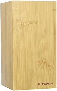 Zassenhaus 54163 Cuchillos Bambú Rectangular, bambú, marrón, 12 x 12 x 23 cm