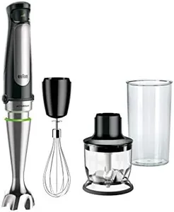 Braun MultiQuick MQ7025X Hand Blender, Faster, Finer Blending, Black