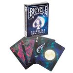 Bicycle Stargazer New Moon Playing Cards - 1 x Showstopper Card Deck, Easy To Shuffle and Durable, Great Gift For Card Collectors, Silver