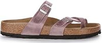 Birkenstock Mayari Women's Oiled Leather Strappy Sandal (Lavender, UK 5.5)