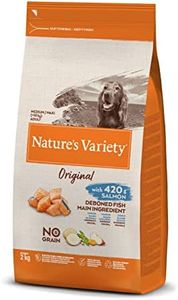 Nature's Variety Original No Grain, Pienso para Perros Adultos Medianos y grandes, Sin cereales, con Salmón sin espinas, 2kg
