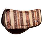 Reinsman Contoured Trail Pad with Breathable Non-Slip Tacky Too Bottom - Durable Shock-Absorbing Stain & UV Resistant 30" L x 34" D Horse Saddle Pad with Spine Relief Channel - Santa Fe Caramel