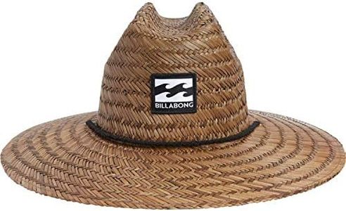 Billabong mens Classic Straw Lifeguard Hat, Brown, One Size