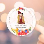 Yellow Nuts Personalized Wedding Thank You Stickers for 60 Pcs Marriage Anniversary Functions Presents Favors Tags