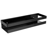 UmI. Metal Multi-Purpose Wall Mount Floating Shelf Wall Mounted Storage Shelves For Kitchen, Bathroom, Bedroom, Office (Small, Black)