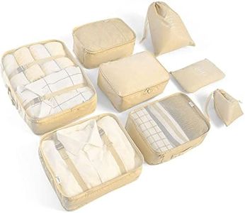 AMAYGA 8pcs Bolsas De Almacenamiento De Viaje a Prueba De Agua Ropa Embalaje Cubo Organizador De Equipaje, Zapatos, Cosméticos Accesorios