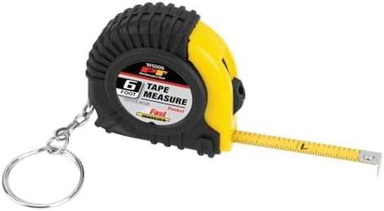 Performance Tool W5006 Pocket Size Tape Measure with Key Ring Attachment - Durable Casing for Rough Treatment, Black