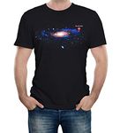 Reality Glitch Men's You are Here Funny, Science Space T-Shirt [M,Black]