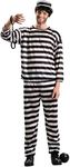 Forum Novelties Men's Prisoner Costume, Black/White, Standard