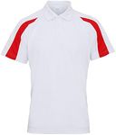 AWDis Cool Contrast Polo Arctic Whi