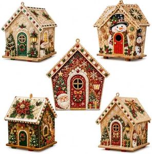 Diamond Art Kits for Adults, DIY 3D Pearl Craft Christmas Tree Ornaments