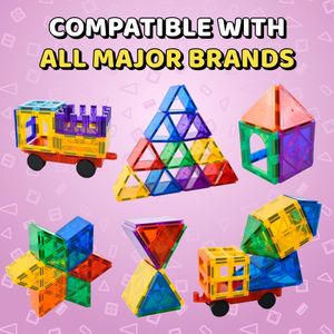 Science Kidz Magnetic Tiles Set – 100 Piece Educational Building Blocks