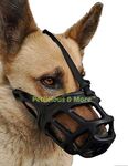 Petlicious & More Silicone Dog Muzzle Breathable Adjustable Anti Biting and Barking/Safety Mask for Maxi and Large Dogs (Silicone)