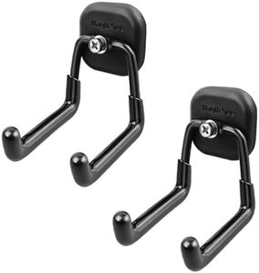2 Pack Large Magnetic Garage Hooks Heavy Duty, Universal Strong Storage Magnet Hanger for Hanging, Utility Tool Organizer Holder with Anti Slip Rubber Coating for Garden Tools,Hose,Cruise,RV,Workshop