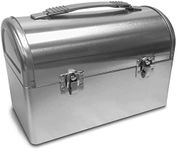 Plain Metal Dome Lunch Box - Silver