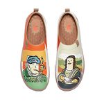 UIN Women Casual Fashion Shoes with PU Upper and EVA Outsole Hiking Shoes Painted Slip On Shoes Low-Tops Van Gogh & Mona Lisa Toledo I UK Size 6, EU Size (40)